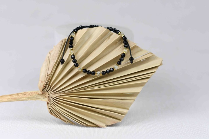 Bransoletka Czarny turmalin z cytrynem