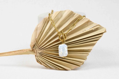 Naszyjnik łańcuch z perłą