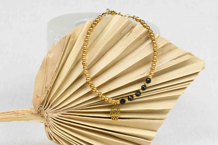 Bransoletka Ochronna Golden Hamsa