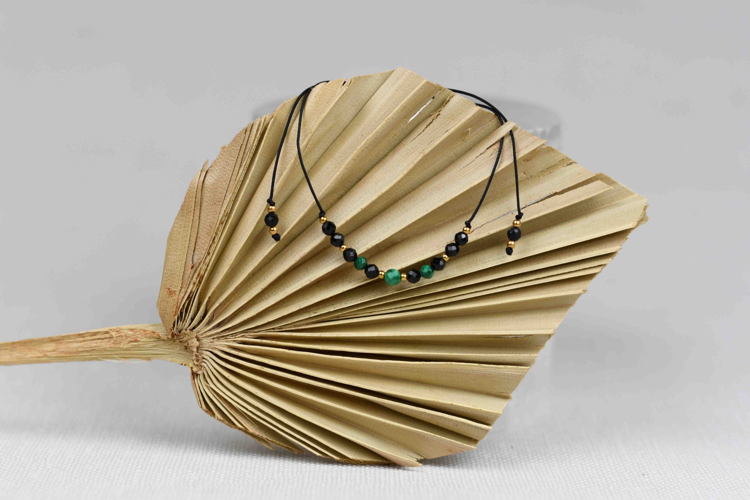 Bransoletka Ochronna turmalin & malachit